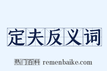 定夫反义词是什么意思的图片